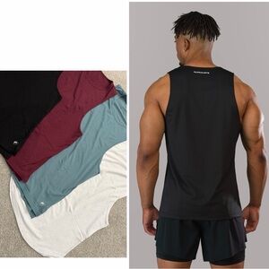 Bundle Lot Of 4 Alphalete Mens Cutoff Tank Top Black White Blue Red Size Medium